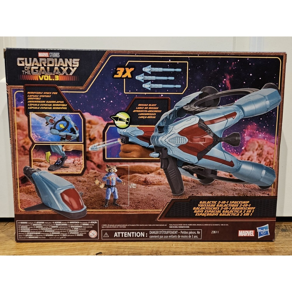 Marvel Guardians of the Galaxy Vol. 3 Galactic Spaceship with Action Figure NIB - Picture 2 of 6